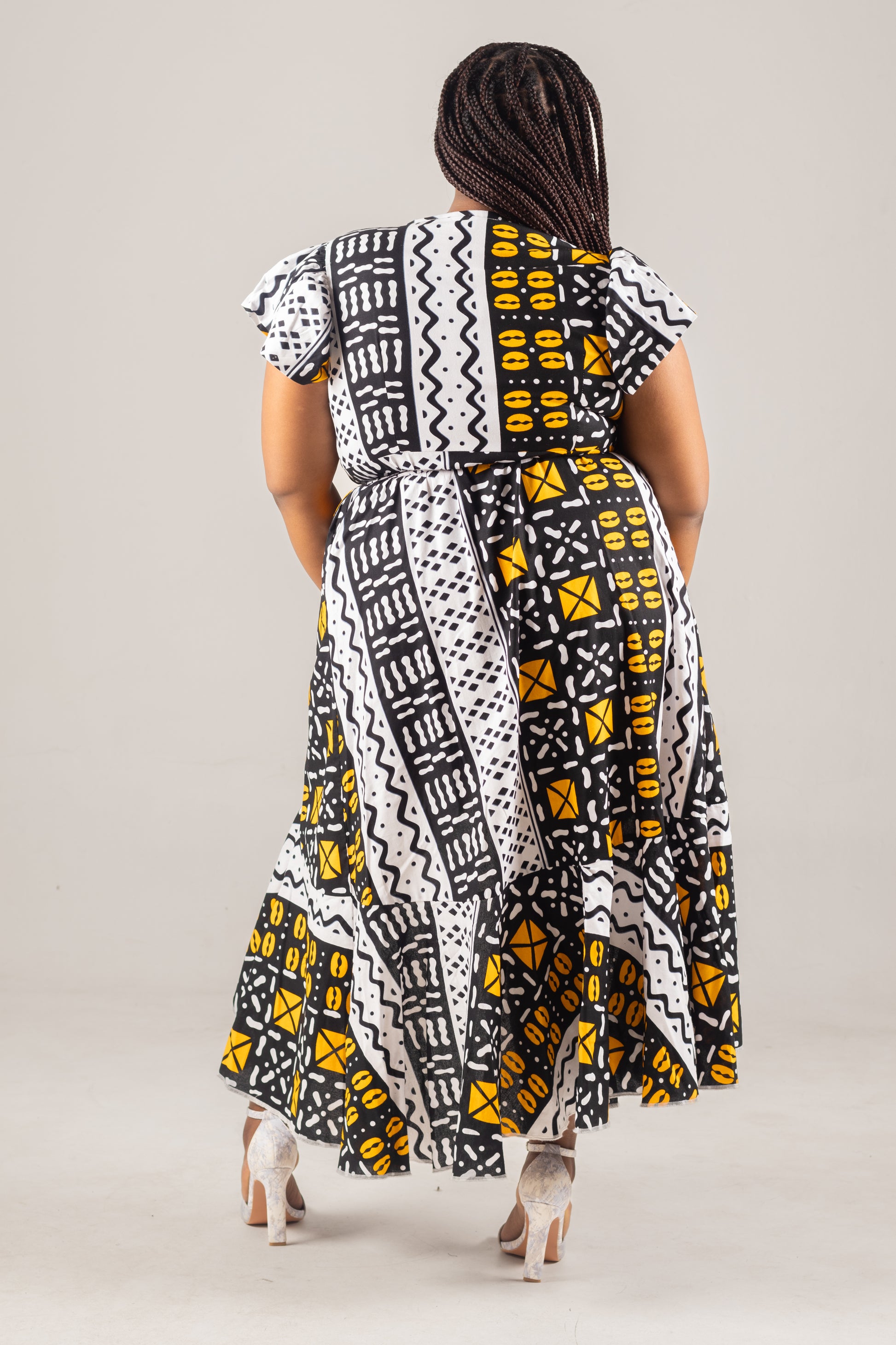 African Print Maxi Wrap Dress