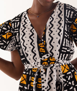 African Print Maxi Wrap Dress