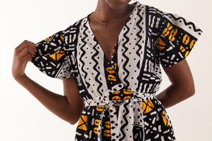 African Print Maxi Wrap Dress