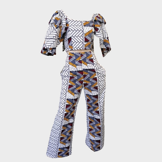 African Print Pants Set