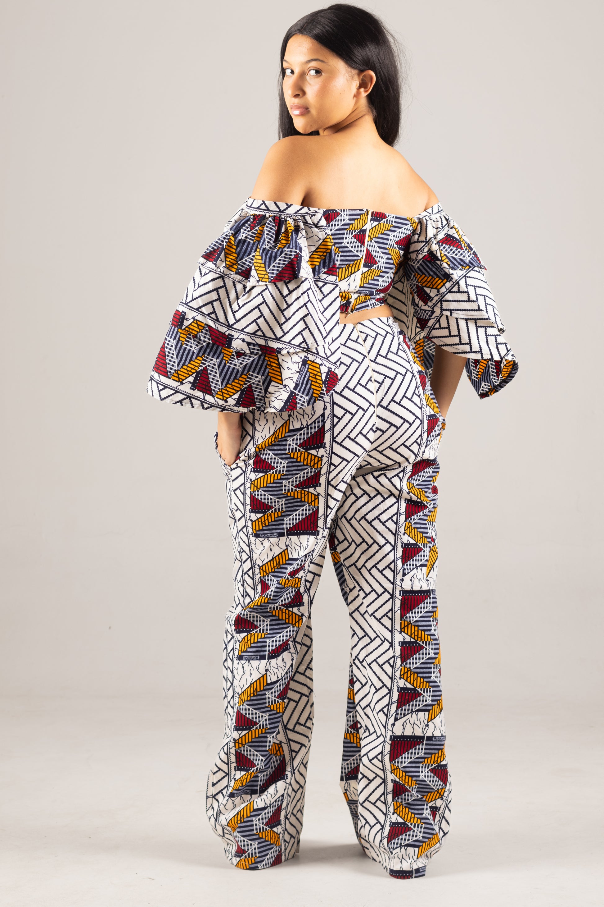 African Print Pants Set