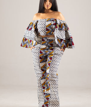 African Print Pants Set