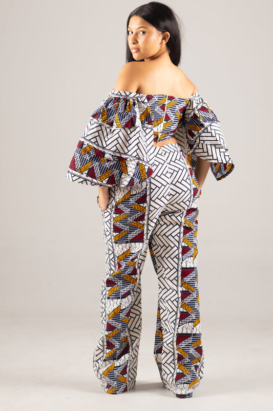African Print Pants Set