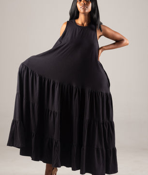 Amelia Black Maxi Dress