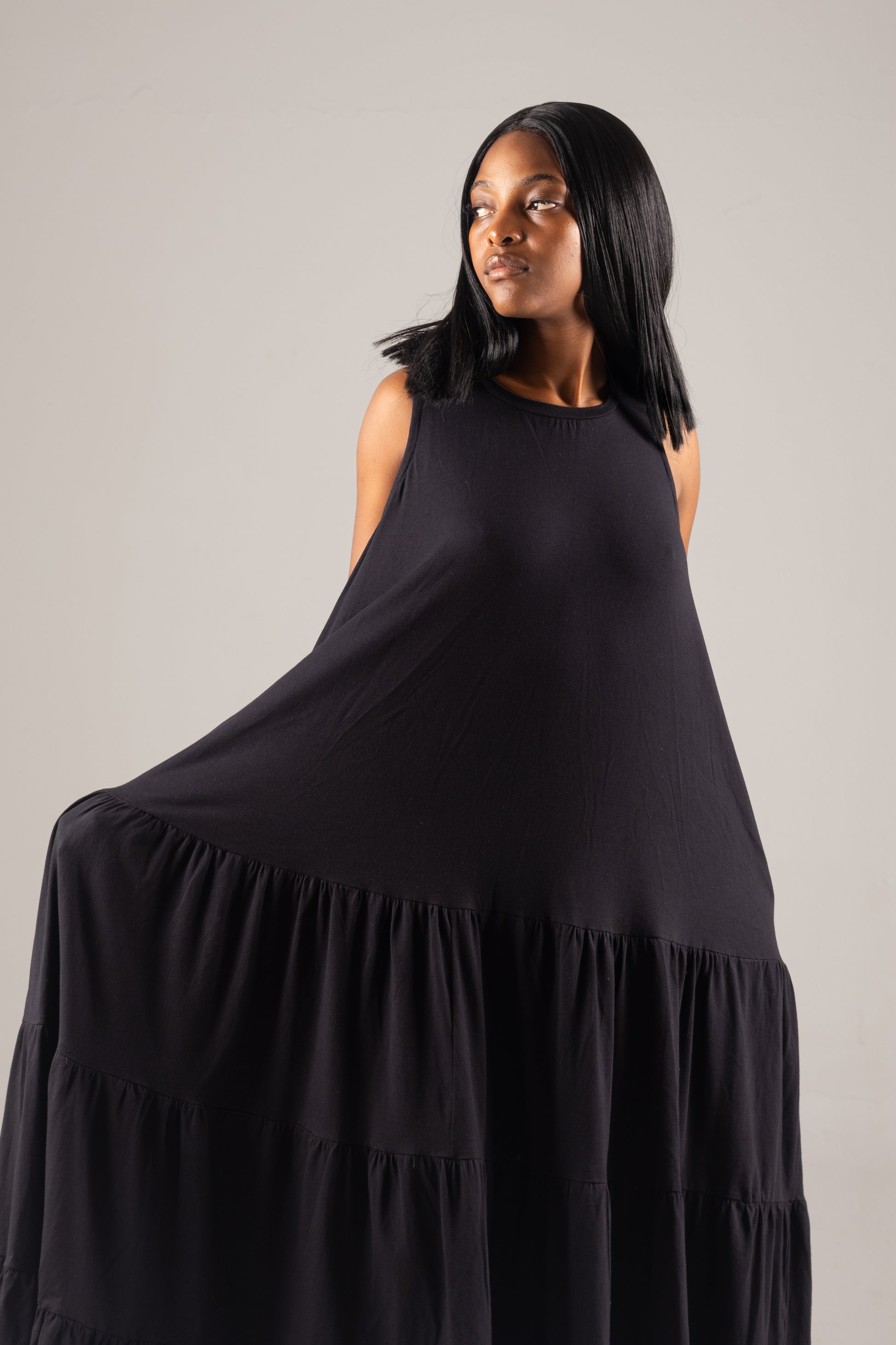 Amelia Black Maxi Dress