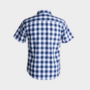Black Buttons Blue & White Buffalo Plaid Shirt for Boys