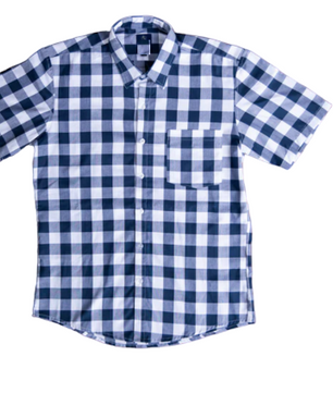 Black Buttons Blue & White Buffalo Plaid Shirt for Boys