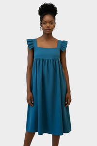 Dark Green Baby Doll Dress