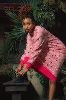 Ella Polka‑Dot Sweatshirt Dress