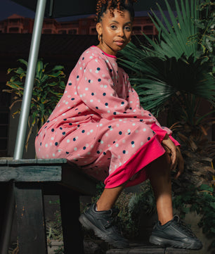 Ella Sweatshirt Dress - Polka-Dot