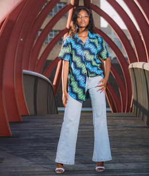 Black Buttons Nandi Shirt