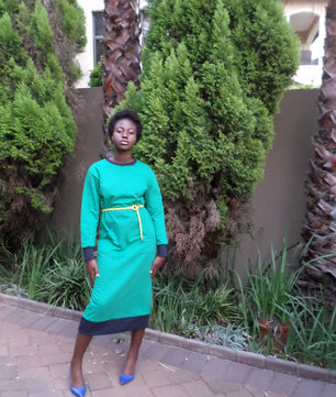 Ella Sweatshirt Dress - Green