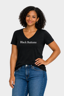 Black Buttons Essential Logo Tee