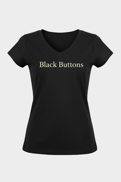 Black Buttons Essential Logo Tee