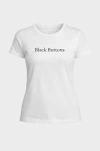 Black Buttons Essential Logo Tee
