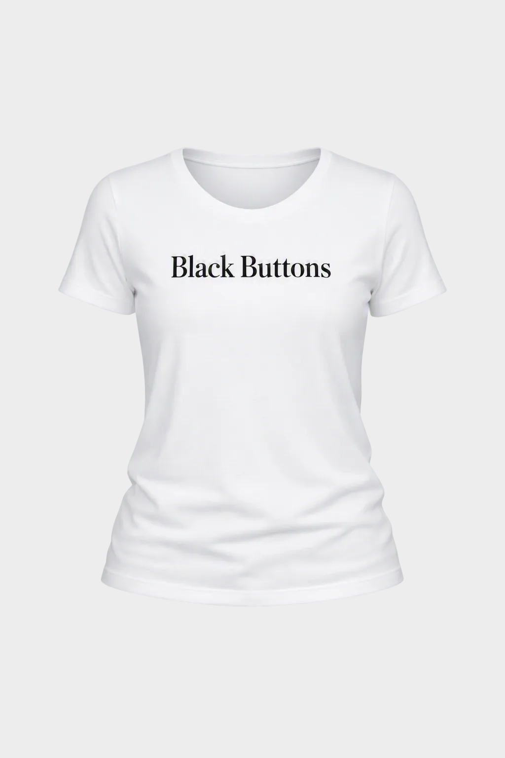 Black Buttons Essential Logo Tee