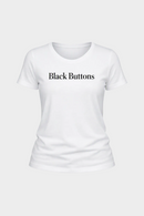 Black Buttons Essential Logo Tee