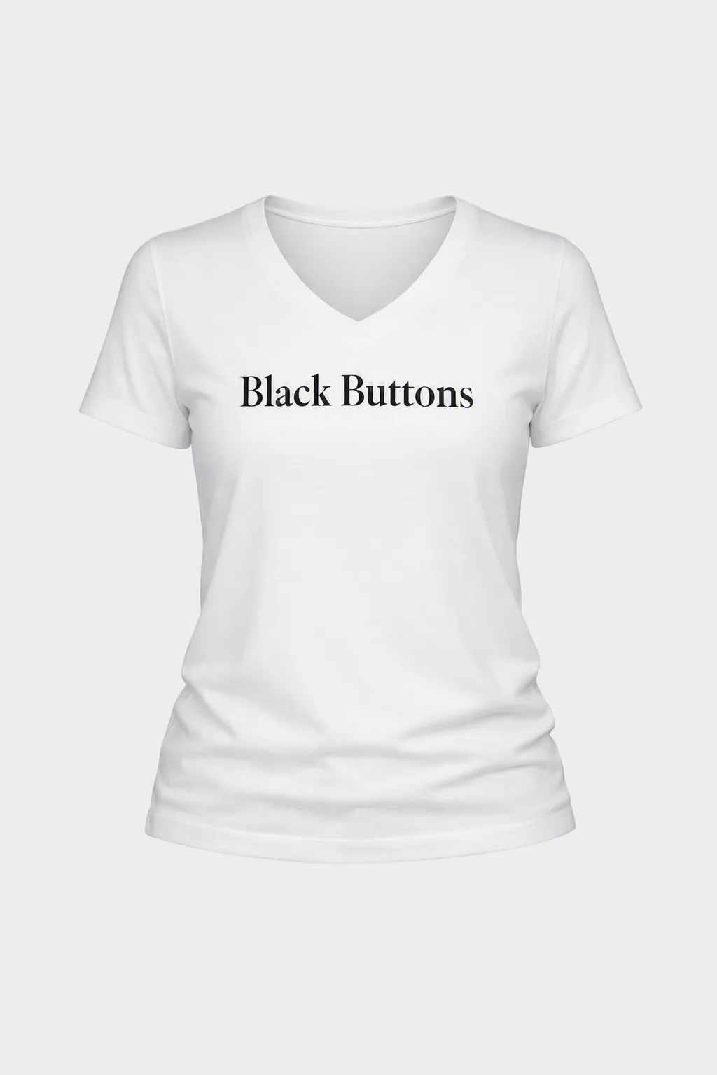 Black Buttons Essential Logo Tee
