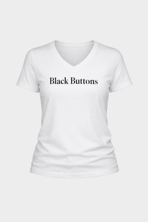Black Buttons Essential Logo Tee
