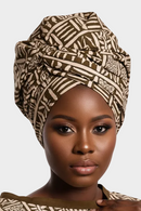 Brown & Cream Headwrap