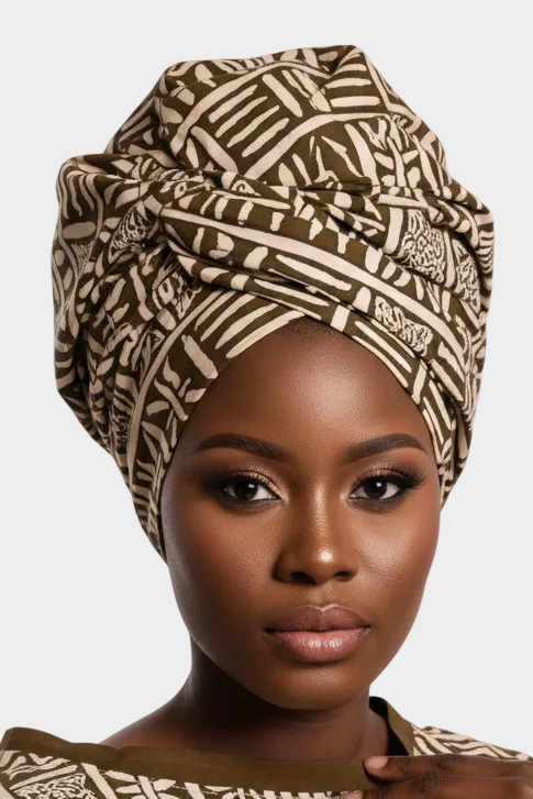 Brown & Cream Headwrap