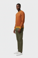 Model in Orange Pullover - New Pose
