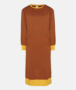 Ella Sweatshirt Dress - Brown
