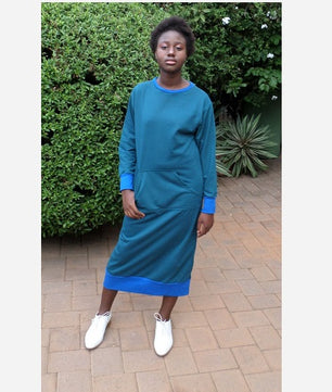 Ella Sweatshirt Dress - Deep Teal