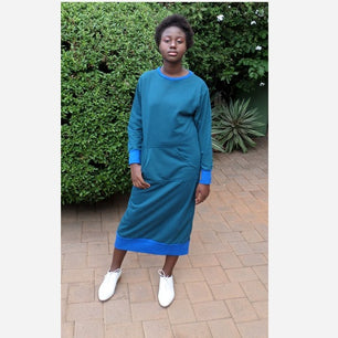 Ella Sweatshirt Dress - Deep Teal