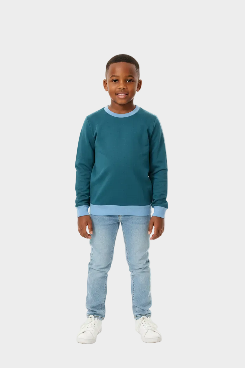 Everyday Comfort Pullover-Teal-front-view