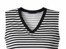 Navy & White Stripe V-Neck Tank