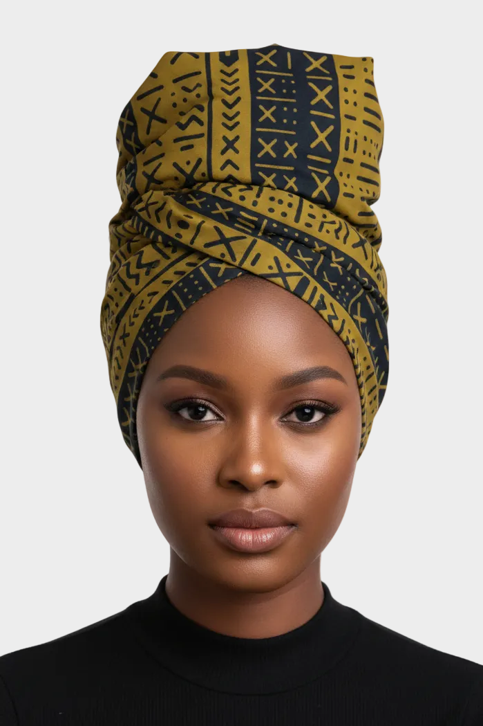 Olive & Navy Headwrap