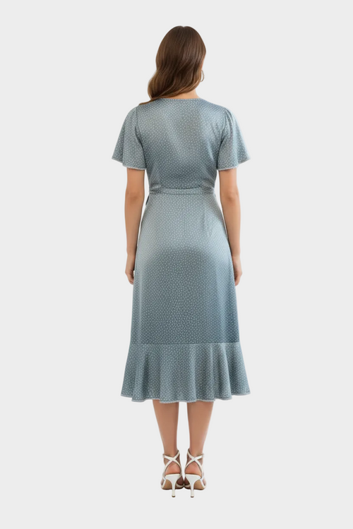 Polka‑Dot Wrap Dress