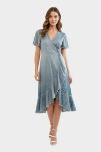 Polka‑Dot Wrap Dress