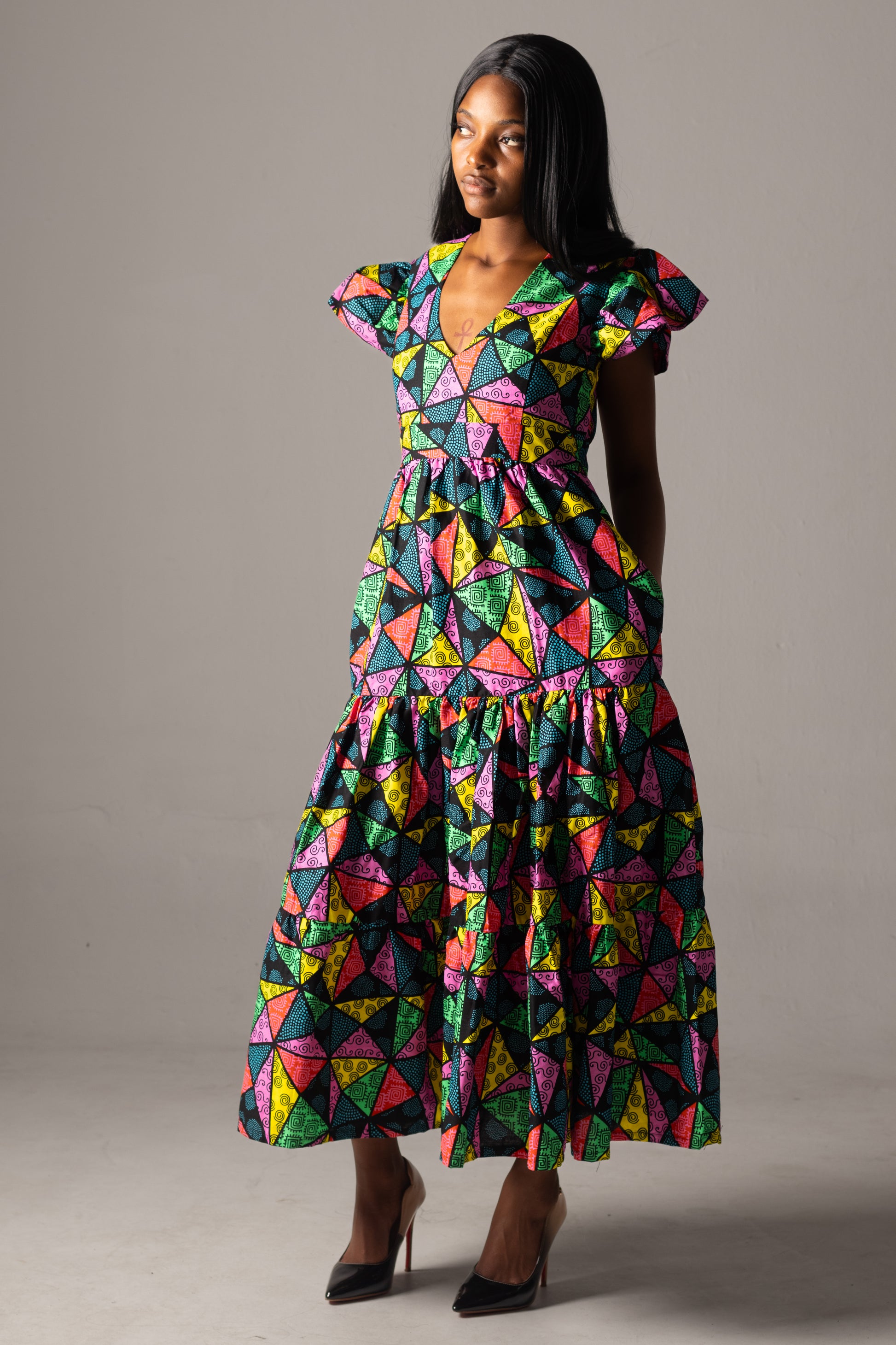 African Print Maxi Dress