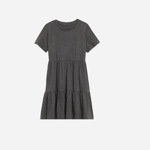 Tiered T-Shirt Dress Grey