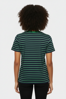 Back view - Navy & Green Striped Tee