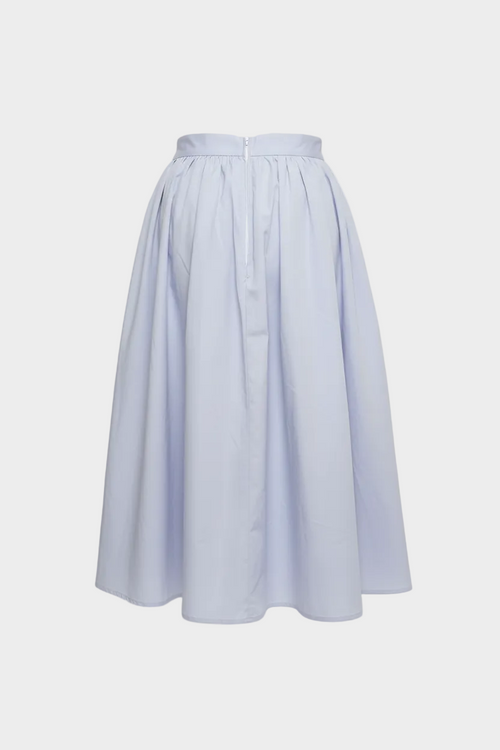 Back View of Blue Gathered Skirt