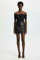 Black bodysuit with skirt