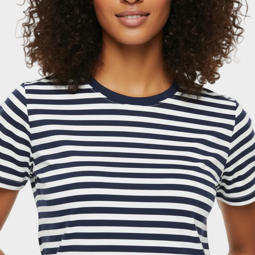 Close-Up – Navy Stripe Tee