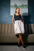 Girls dress with black sneakers