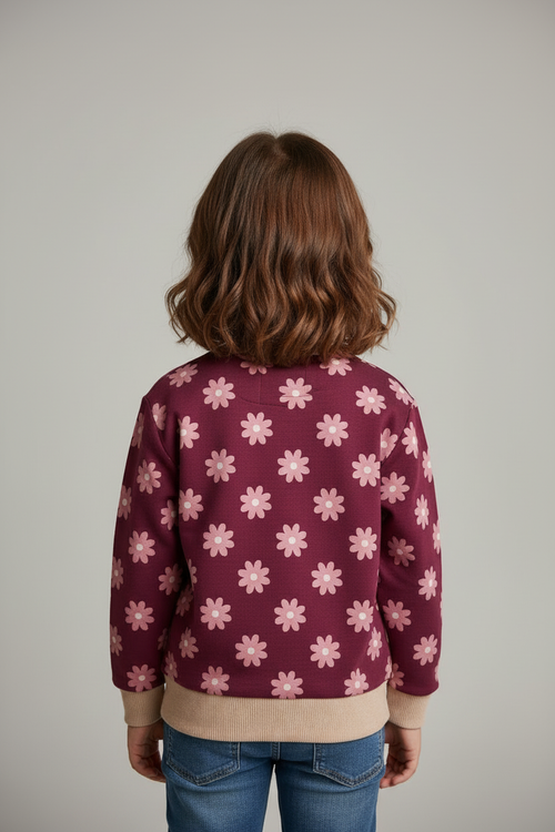 Kids' Floral Sweatshirt – Back 