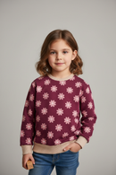 Kids' Floral Sweatshirt on Model