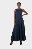 Navy![Navy maxi dress front view