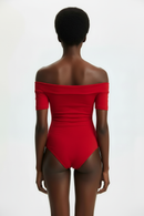 Red bodysuit back