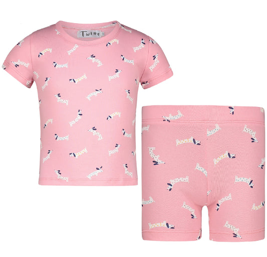 Mia Girls Short Sleeve Pyjama Set