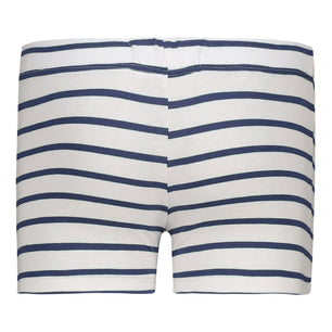 Boys Short Sleeve Pyjama Set White Navy Stripe